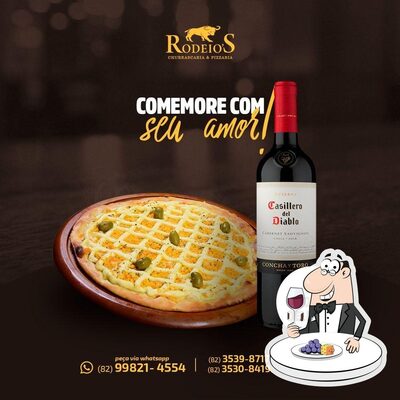 Experimente vinho no Rodeio's Churrascaria