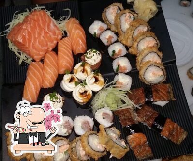 Rolos de sushi são oferecidos por Katu Sushi