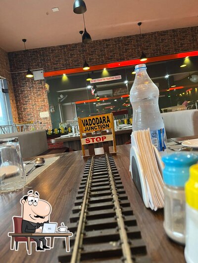 The interior of The Serving Train Restaurant