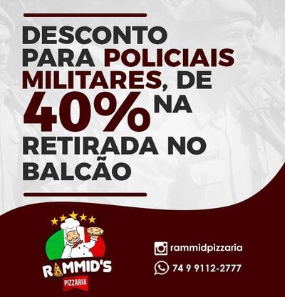 Aqui está a publicidade do Rammid's Pizzaria Juàzeiro BA