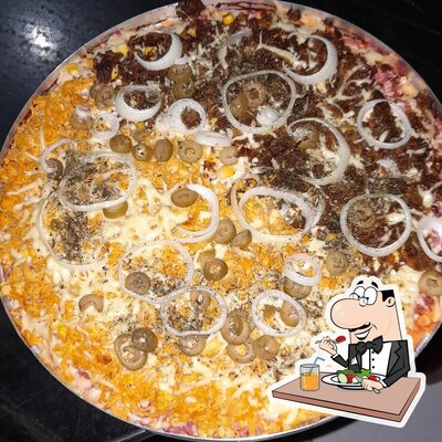 Comida em Pizzaria e sorveteria brasil