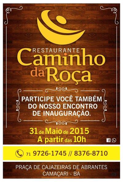 Aqui está a publicidade do Restaurante Caminho da Roça