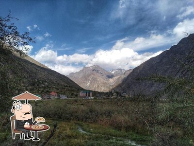 Enjoy the view outside Rasoi Restaurant Jispa