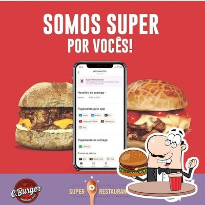 Experimente um hambúrguer no Bar e Restaurante CH