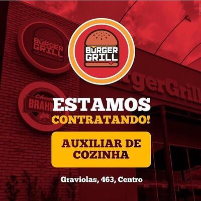 A publicidade mostra informações sobre o BurgerGrill