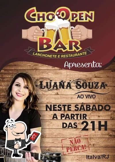 A publicidade mostra informações sobre o ChoOpen Bar Italva RJ