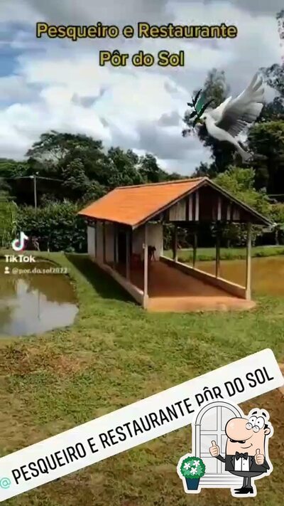 Desfrute da vista da área externa do Pesqueiro e Restaurante Pôr do Sol