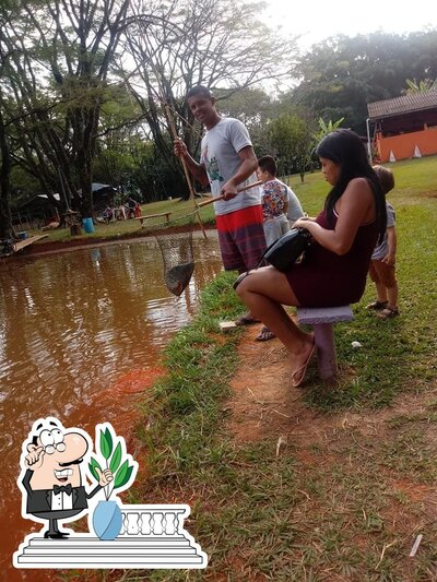 Você pode espairecer no na área externa do Pesqueiro do Paulão