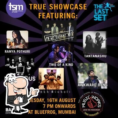 The advertisement shows information about Blue FROG