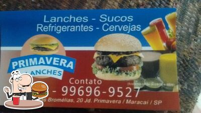 Delicie-se com um hambúrguer no Primavera Lanches