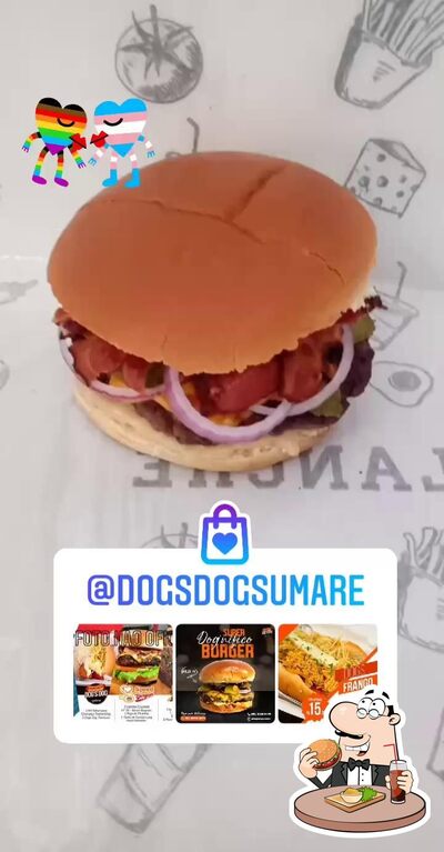 Delicie-se com um hambúrguer no Dogs dog