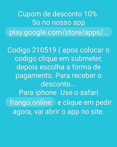 Olhe as informações sobre o Pack Frango - Porto Canoa Serra ES