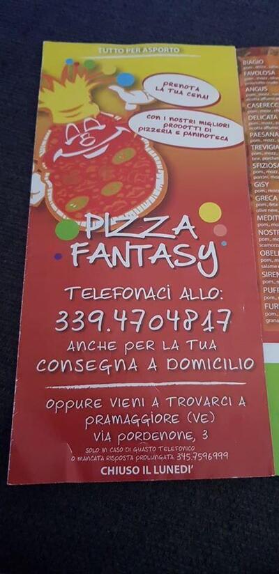 Ecco la pubblicità di Pizza Fantasy