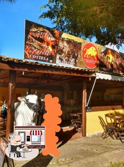 a área exterior é uma característica importante do Churrascaria e Pizzaria A Pernambucana