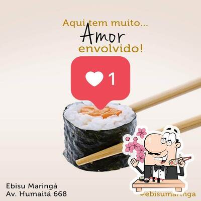 Escolha diferentes opções de sushi