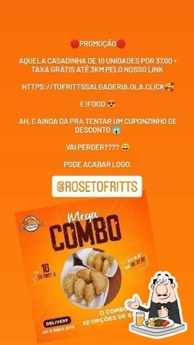 Platos en Tô Fritt's Salgaderia