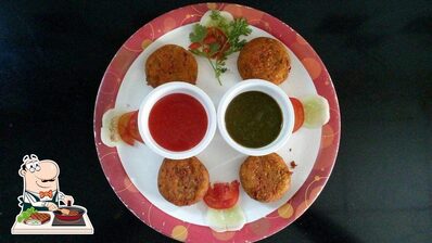 Meat dishes are served at Damroo Veg