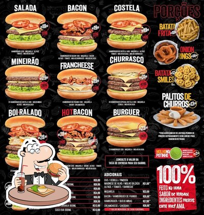 Delicie-se com um hambúrguer no Boi Ralado