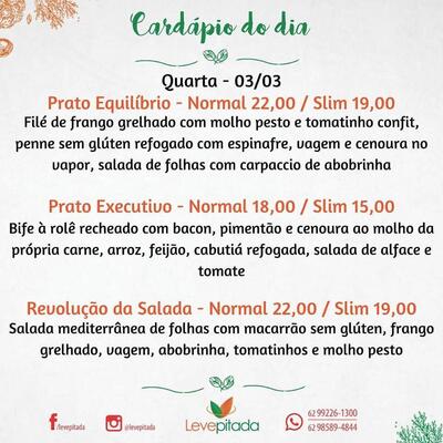 Olhe as informações sobre o Leve Pitada