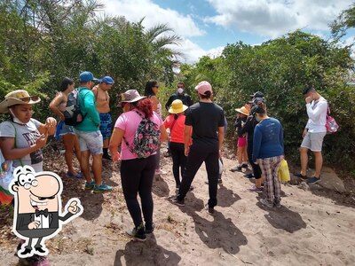 Você pode espairecer no na área externa do Bendito Boteco