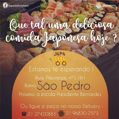 Aqui está a publicidade do Japa Terê - Restaurante e Delivery