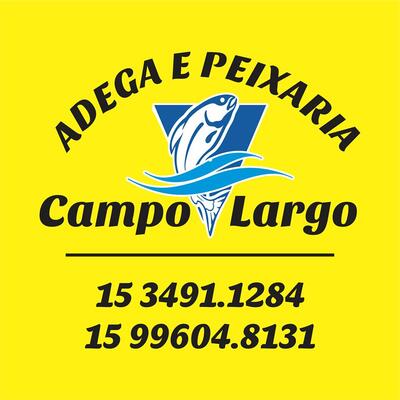 A publicidade apresenta informações sobre o Adega e Peixaria Campo Largo Salto de Pirapora SP