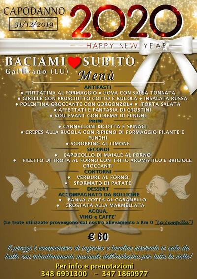 La pubblicità contiene informazioni su Baciami Subito