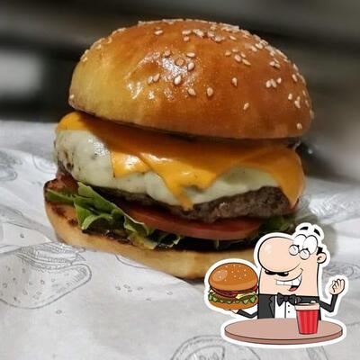 Experimente um dos hambúrgueres disponíveis no Big Mix pizzas e burguers
