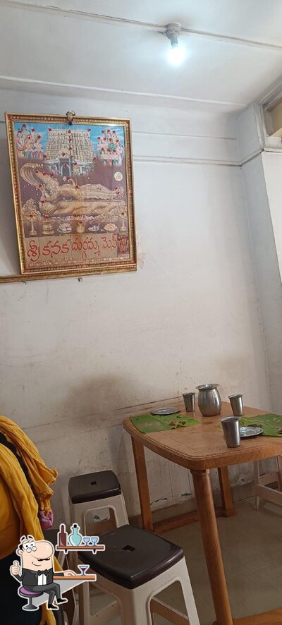 Take a seat at one of the tables at kanakadurga mess