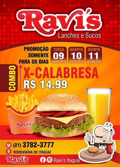 Peça um hambúrguer no Ravi's Itaguai