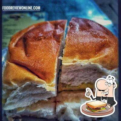 Cafe Goodluck serves sandwiches and other lunch food