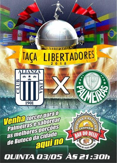 A publicidade apresenta informações sobre o Bar do Delei Cianorte PR