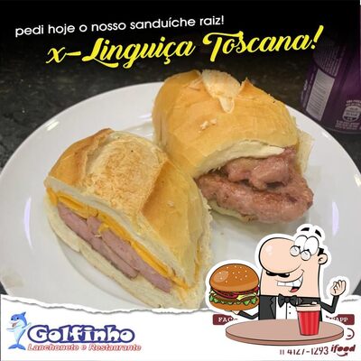Os hambúrgueres do Golfinho Lanchonete E Restaurante irão satisfazer uma variedade de gostos