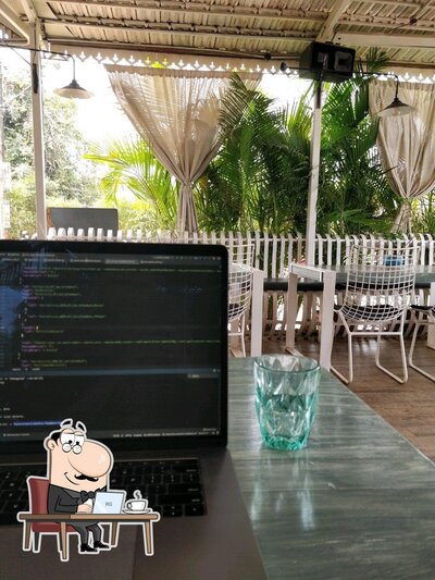 Take a seat at one of the tables at Base Morjim