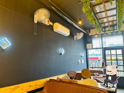 Take a seat at one of the tables at Date Dear