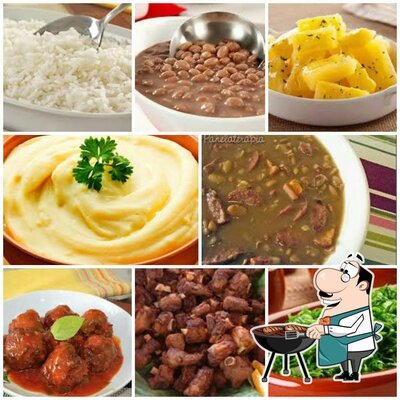 Pratos de carne são disponibilizados no Opção certa