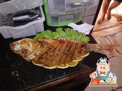 Os visitantes do Cabana do Manoel Restaurante e pizzaria podem pedir diferentes refeições de frutos do mar