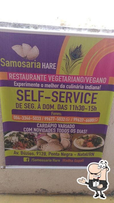 A publicidade mostra informações sobre o Samosaria Hare