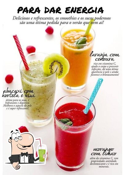 ViraSuco offerece uma variedade de bebidas