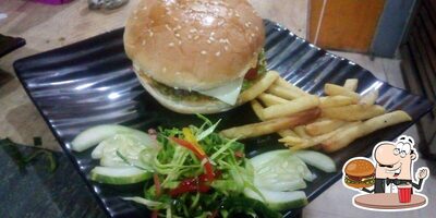 Taste one of the burgers offered by Dino's