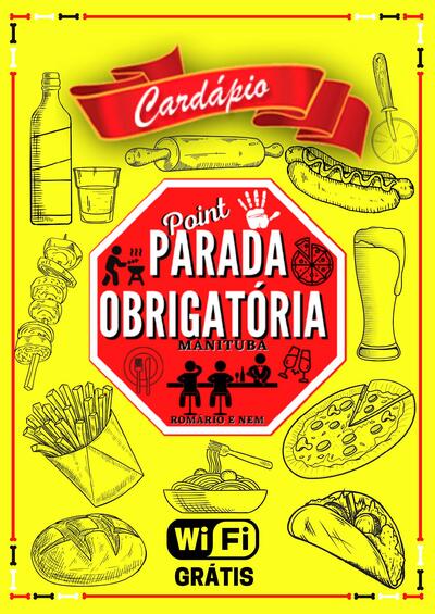 A publicidade mostra informações sobre o Point Parada Obrigatória "Manituba"