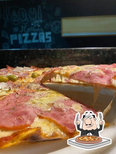Escolha pizza no Bit's Pizza e Restô