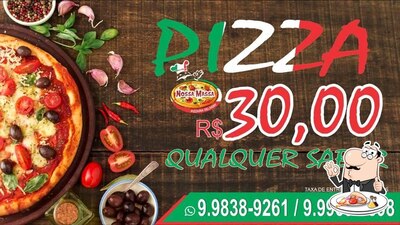 Experimente pizza no Nossa Massa Pizzaria Delivery