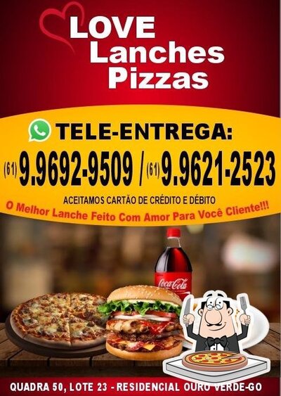 No Love Lanches Pizzas, você pode conseguir pizza