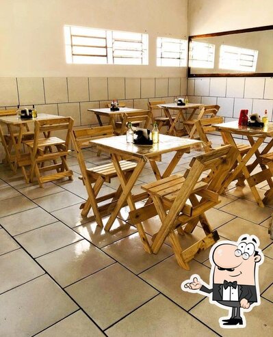 O interior do Cozinha Novo Sabor