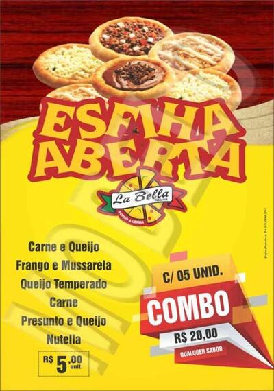 Olhe as informações sobre o Labella Pizzas