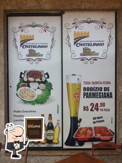 A representação gráfica da marca do Restaurante e Choperia Castelinho