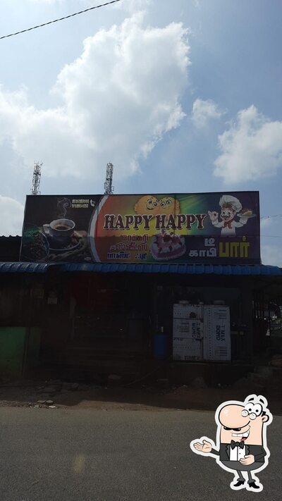 The advertisement shows information about Happy Happy Bakery