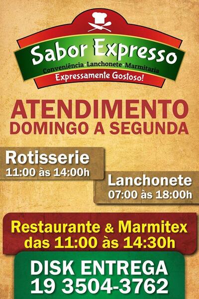Leia as informações sobre o Sabor Expresso