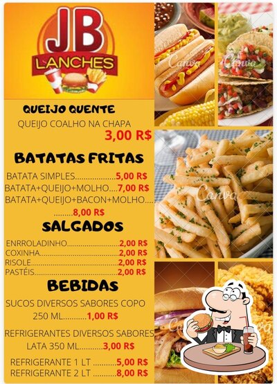 Experimente um hambúrguer no JB Lanches